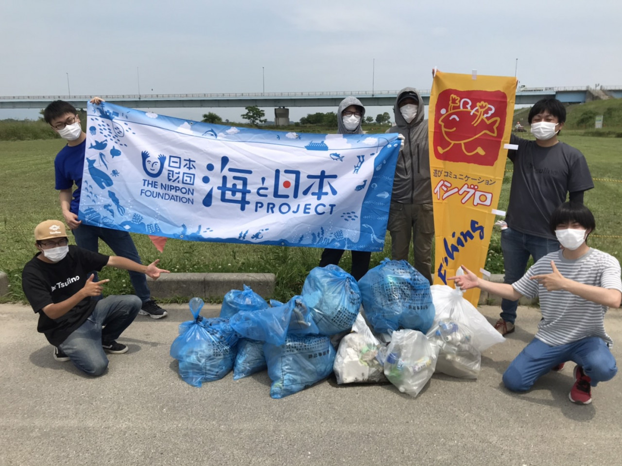 西春店 立田大橋に釣り場清掃に行ってきました イシグロ 西春店 釣具のイシグロ 釣り情報サイト