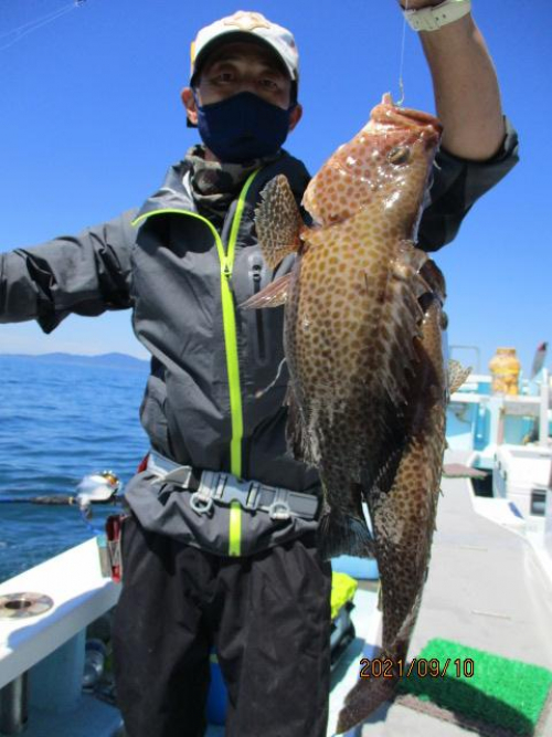 こちらの常連様は大山沖 良型オオモンハタをツイン狩りッ(・∀・)