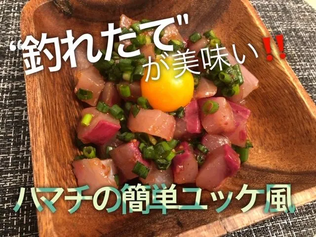 【男の料理】釣れたて推奨 ハマチの簡単ユッケ風 ｜釣具のイシグロ