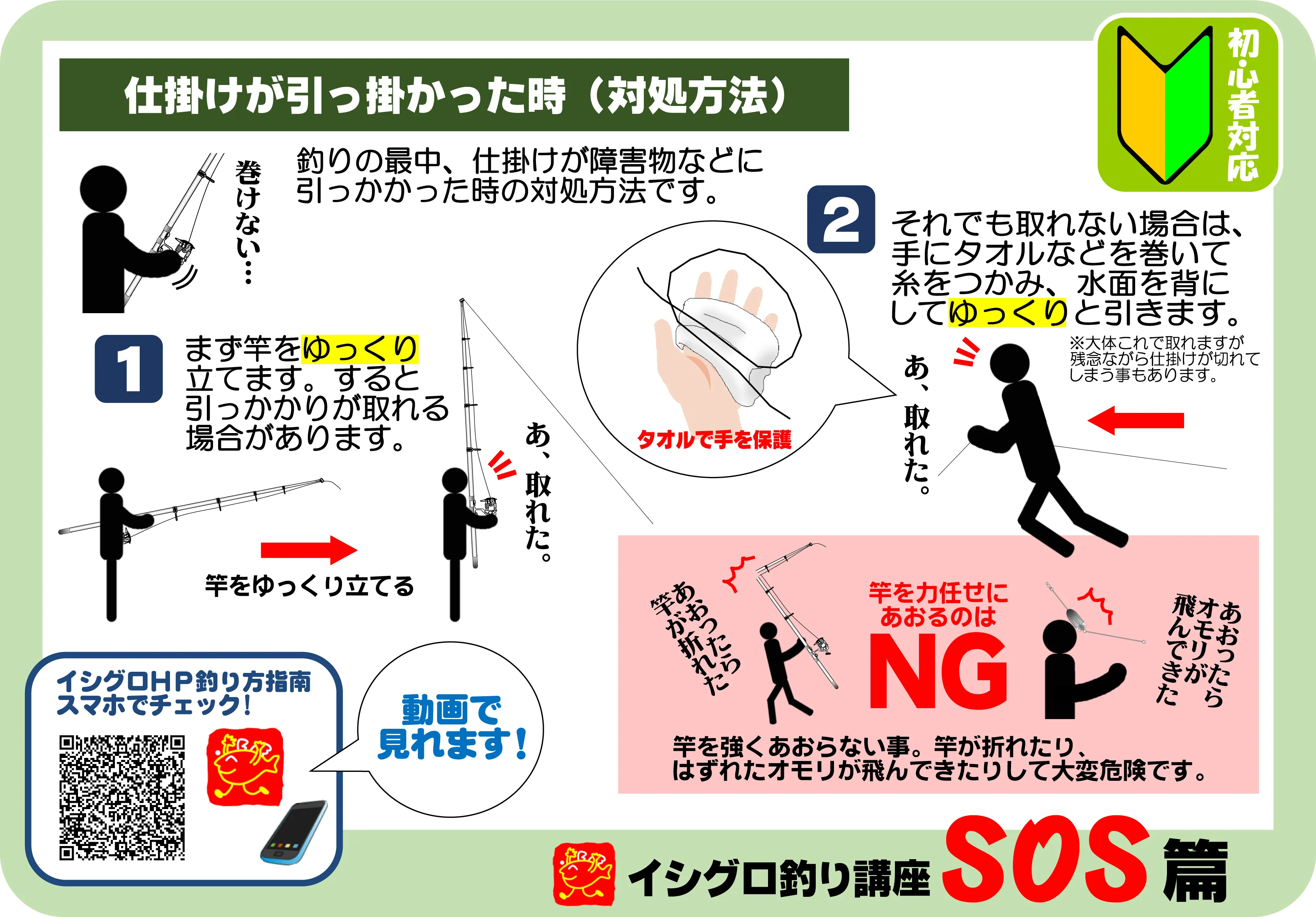 根掛かりした時 仕掛けが引っ掛かった時 の対処法 釣具のイシグロ 釣り情報サイト