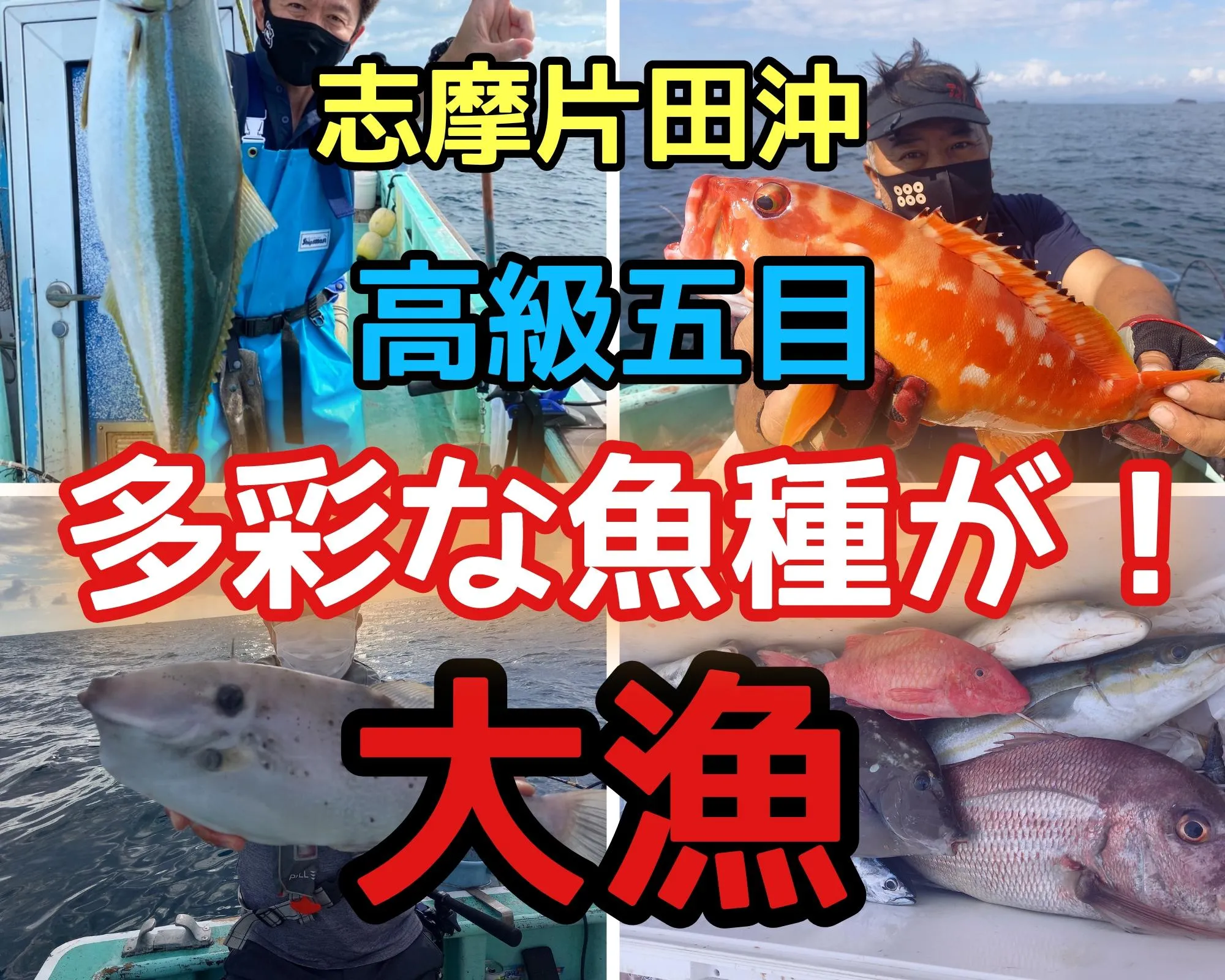 多彩な魚種が大漁 志摩片田沖の高級五目釣り イシグロ半田店 釣具のイシグロ 釣り情報サイト