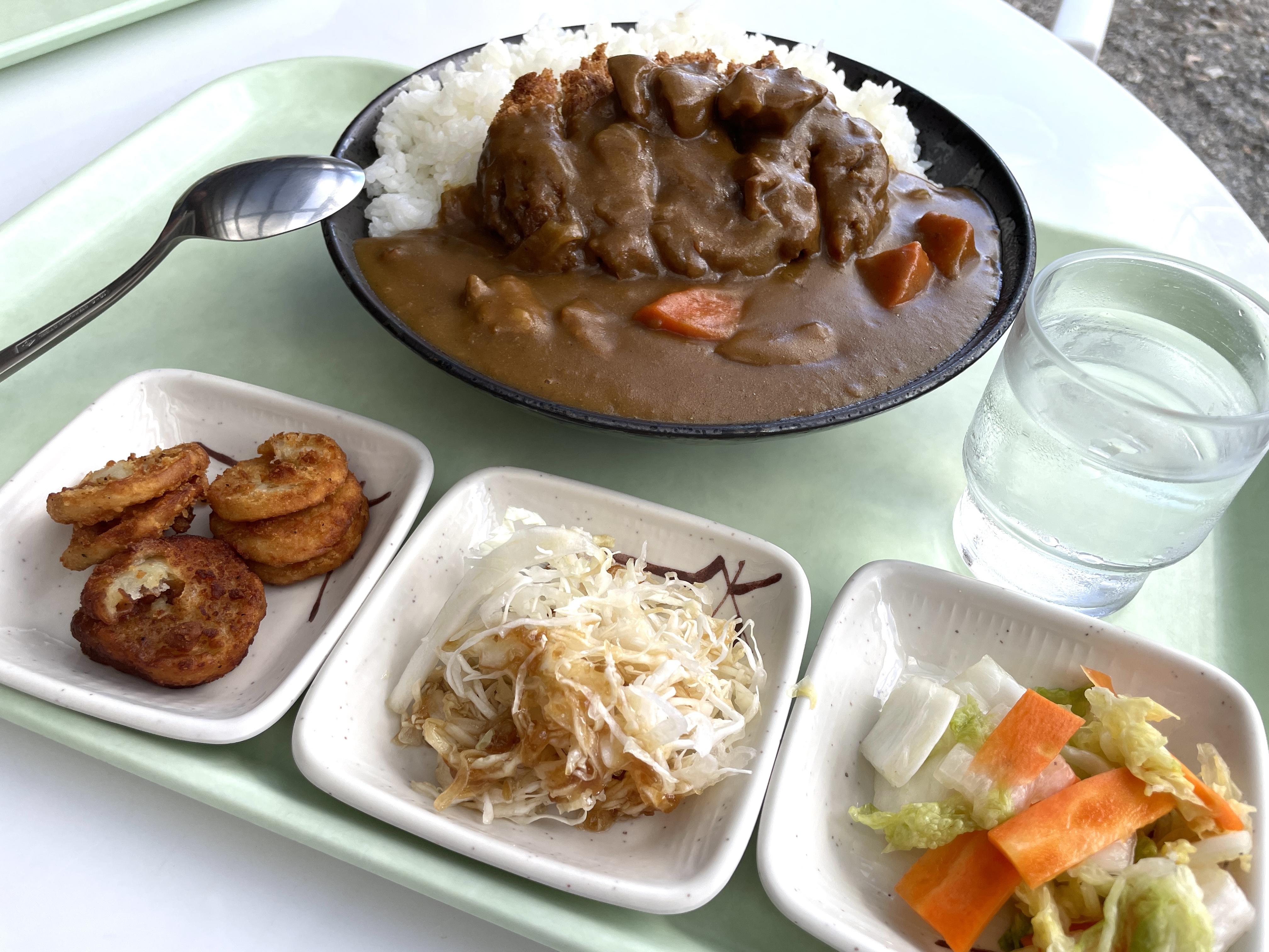 田中の昼食は
カツカレー大盛り！
お肉がたくさん入ってて
ボリューミー！
食べ応えがあり、
とっても美味しかったです♪