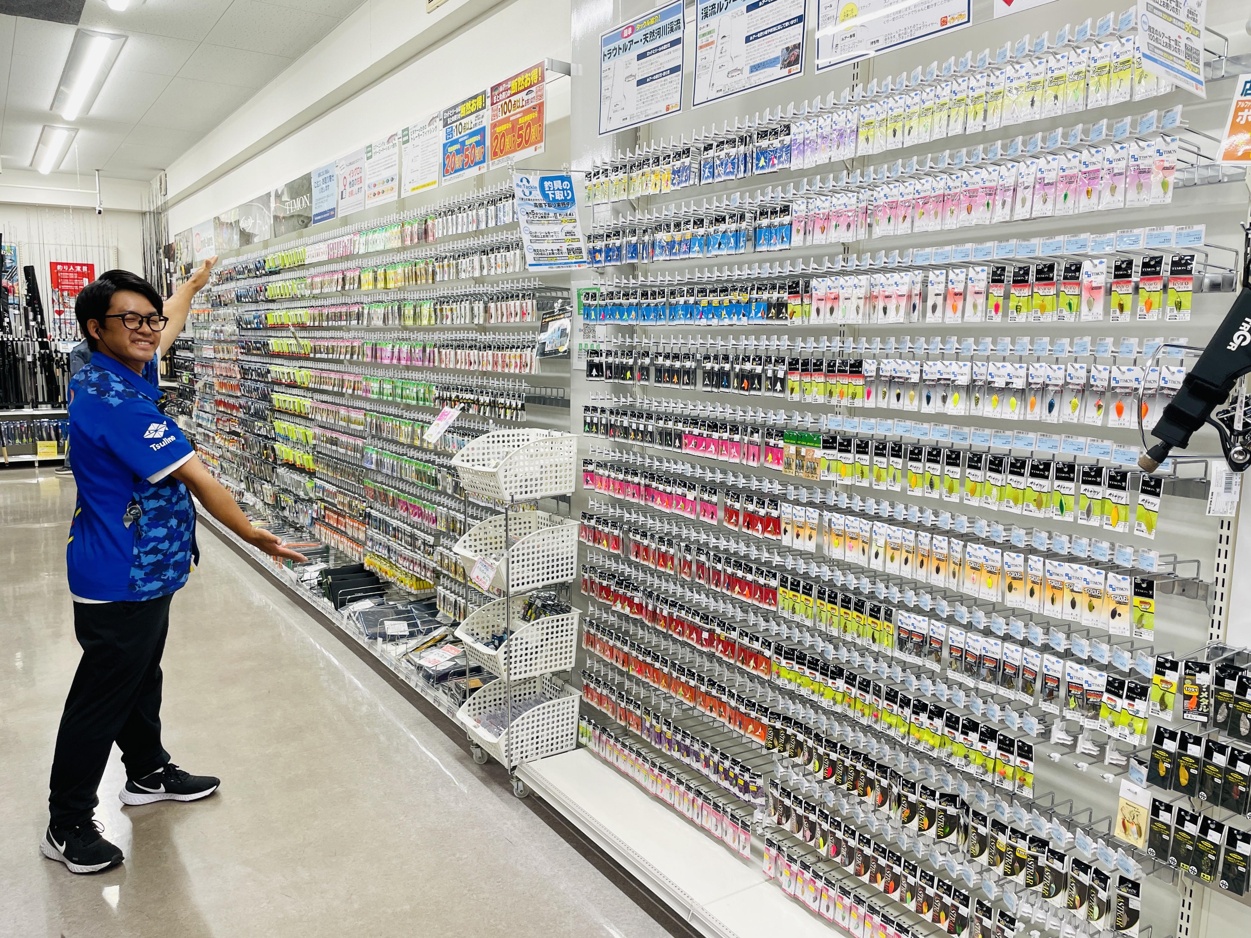 当店のエリアトラウトコーナーが
最近売場拡張しました！
以前と比べて見やすくなったので、
是非店頭にてチェックしてみて下さい！