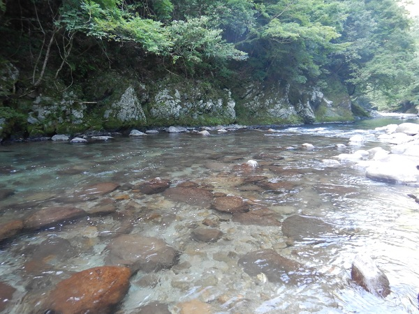 －３０ｃｍの渇水状況