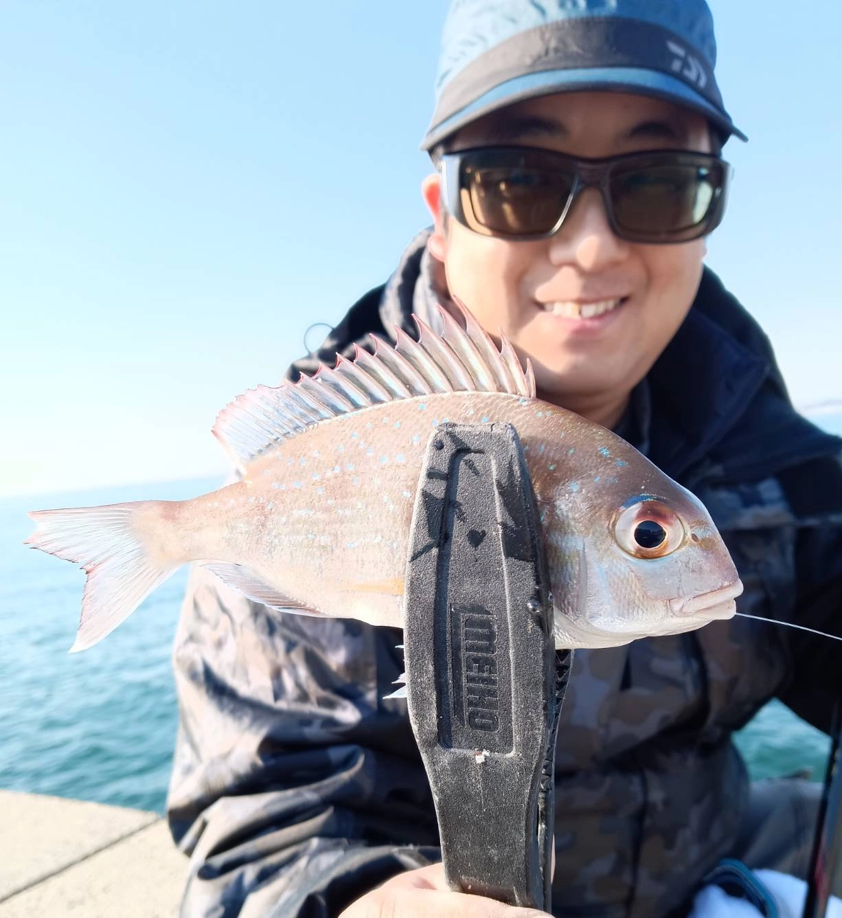 ちょい投げではチャリコ（マダイ幼魚）GET！