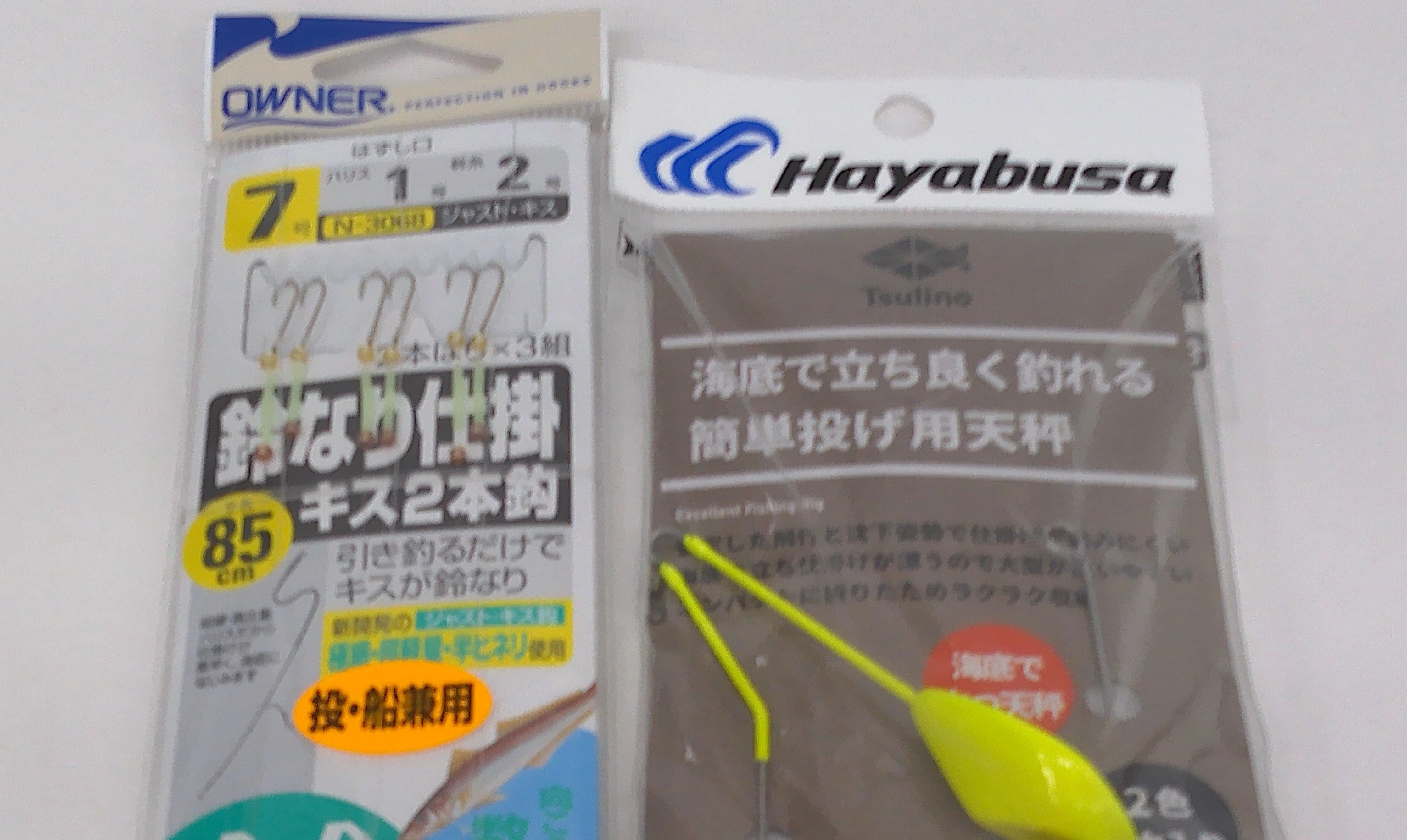 エサはゴールドイソメ、針の大きさは７号、オモリは海底で立つので根掛かりの少ないライトショットシンカーがオススメです。